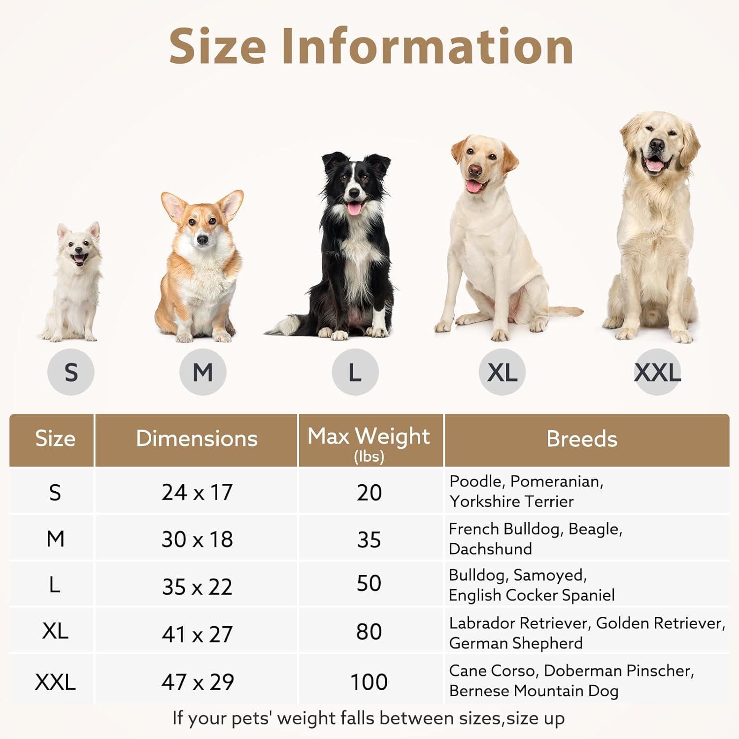 imageJOEJOY Orthopedic Dog Bed for Extra Large Dogs Washable Dog Crate Bed Large Sized with Removable Cover Egg Memory Foam Big Pet Beds Brown 47quotx29quotBeige