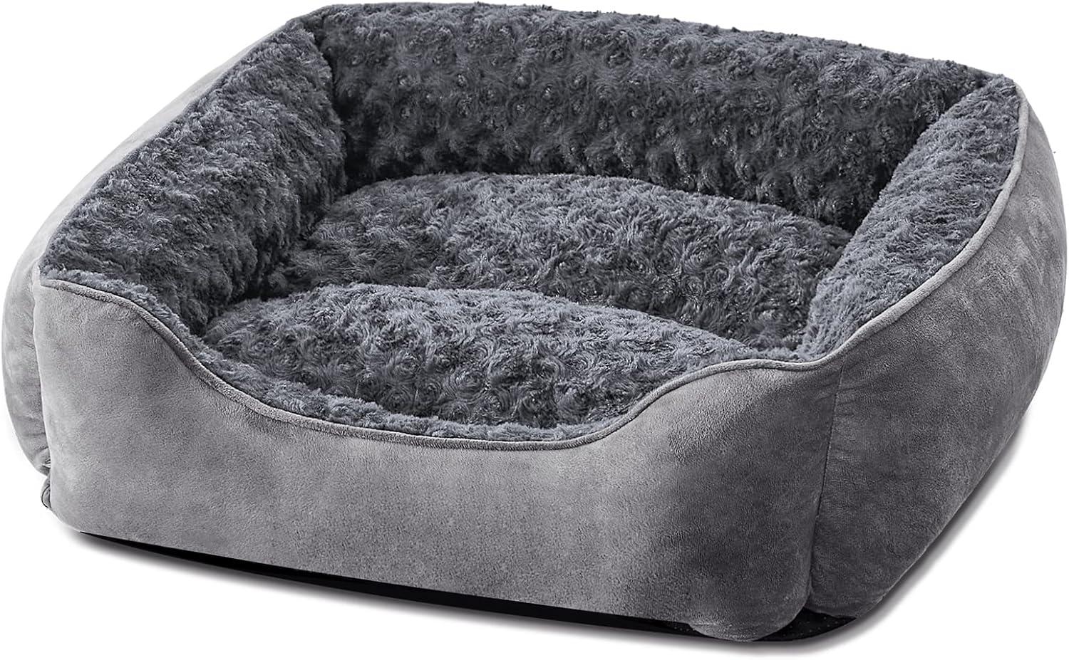 imageJOEJOY Rectangle Dog Bed for Large Medium Small Dogs Washable Orthopedic Sofa Bed Soft Breathable Puppy ampamp Pet Cuddler Durable Calming Dog Bed with AntiSlip Bottom Multiple Sizes Dark GreyDark Grey