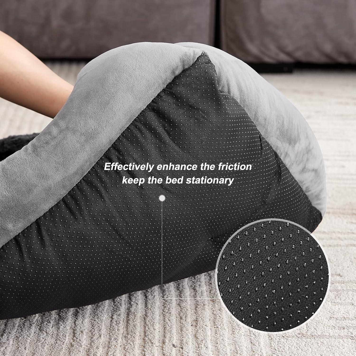 imageJOEJOY Rectangle Dog Bed for Large Medium Small Dogs Washable Orthopedic Sofa Bed Soft Breathable Puppy ampamp Pet Cuddler Durable Calming Dog Bed with AntiSlip Bottom Multiple Sizes Dark GreyDark Grey