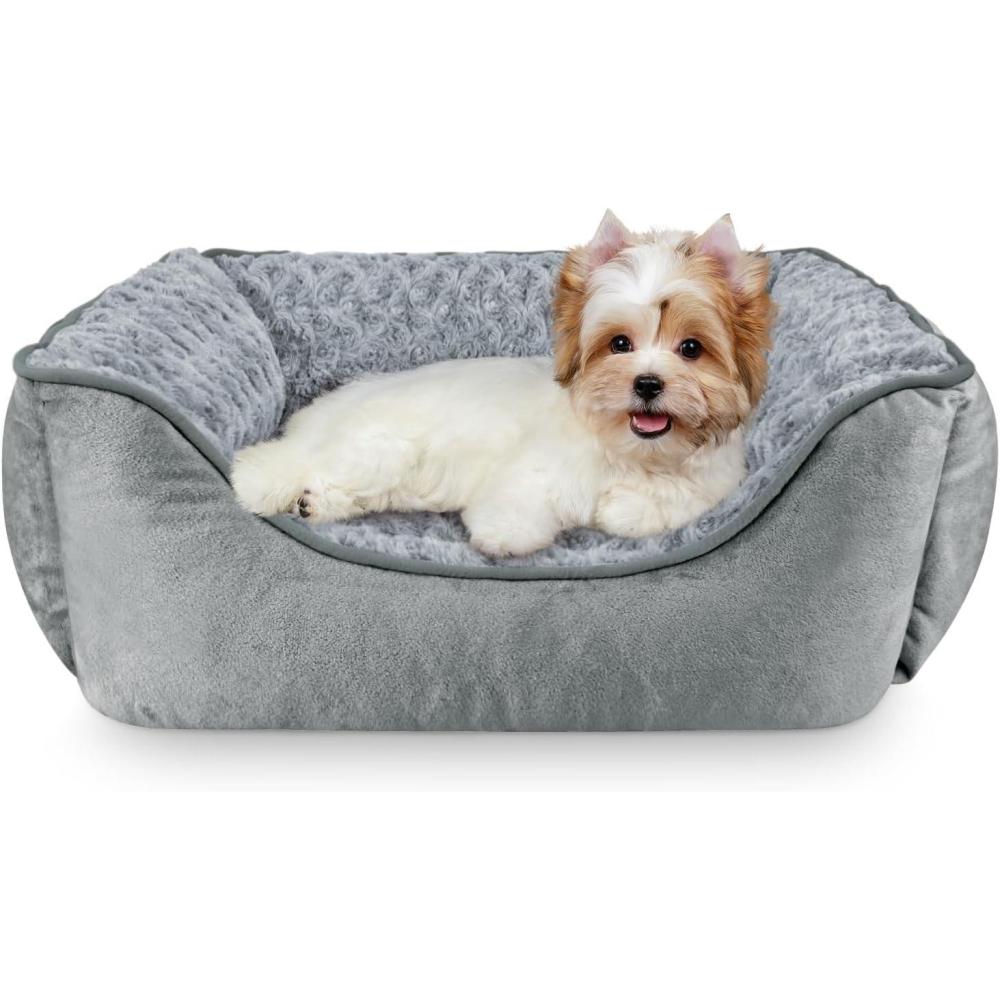 imageJOEJOY Rectangle Dog Bed for Large Medium Small Dogs Washable Orthopedic Sofa Bed Soft Breathable Puppy ampamp Pet Cuddler Durable Calming Dog Bed with AntiSlip Bottom Multiple Sizes Dark GreyGrey