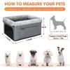 JOEJOY Deluxe Dog Booster Seat with Sturdy Metal Frame and Safety Leash for Small Pets up to 20 lbs – Portable Puppy Dog Car Seat with Thick Cushion and Storage Pockets for Small Dogs(Grey)