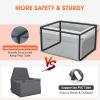 JOEJOY Deluxe Dog Booster Seat with Sturdy Metal Frame and Safety Leash for Small Pets up to 20 lbs – Portable Puppy Dog Car Seat with Thick Cushion and Storage Pockets for Small Dogs(Grey)