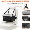 JOEJOY Deluxe Dog Booster Seat with Sturdy Metal Frame and Safety Leash for Small Pets up to 20 lbs – Portable Puppy Dog Car Seat with Thick Cushion and Storage Pockets for Small Dogs(Black)