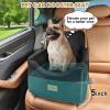 JOEJOY Dog Car Seats for Small Medium Dogs Under 30lbs, Dog Booster Seat with Detachable Washable Cover and Cushion, Memory Foam Pet Car Seat with Safety Belt and Storage Pockets (Black)(Black)