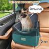 JOEJOY Dog Car Seats for Small Medium Dogs Under 30lbs, Dog Booster Seat with Detachable Washable Cover and Cushion, Memory Foam Pet Car Seat with Safety Belt and Storage Pockets (Black)(Grey)