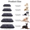 JOEJOY Large Dog Bed Crate Pad, Deluxe Plush Washable Dog Beds Fulffy Soft Kennel Pad Anti-Slip Pet Sleeping Mat for Large Medium Small Dogs, 35″ x 21″, Grey(Dark Grey)