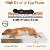 JOEJOY Orthopedic Dog Bed for Extra Large Dogs, Washable Dog Crate Bed Large Sized with Removable Cover, Egg Memory Foam Big Pet Beds, Brown, 47″x29″(Beige)