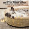 JOEJOY Orthopedic Dog Beds Large Sized Dog, XL Egg-Crate Memory Foam Pet Couch Bed with Bolster Sides, Waterproof Lining, Removable Washable Cover & Non-Slip Bottom, Grey(Light Brown)
