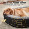 JOEJOY Orthopedic Dog Beds Large Sized Dog, XL Egg-Crate Memory Foam Pet Couch Bed with Bolster Sides, Waterproof Lining, Removable Washable Cover & Non-Slip Bottom, Grey(Black)