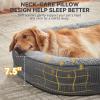 JOEJOY Orthopedic Dog Beds Large Sized Dog, XL Egg-Crate Memory Foam Pet Couch Bed with Bolster Sides, Waterproof Lining, Removable Washable Cover & Non-Slip Bottom, Grey(Grey)