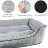 JOEJOY Rectangle Dog Bed for Large Medium Small Dogs – Washable Orthopedic Sofa Bed, Soft Breathable Puppy & Pet Cuddler, Durable Calming Dog Bed with Anti-Slip Bottom, Multiple Sizes, Dark Grey(Grey)