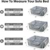 JOEJOY Rectangle Dog Bed for Large Medium Small Dogs – Washable Orthopedic Sofa Bed, Soft Breathable Puppy & Pet Cuddler, Durable Calming Dog Bed with Anti-Slip Bottom, Multiple Sizes, Dark Grey(Grey)