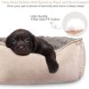 JOEJOY Rectangle Dog Bed for Large Medium Small Dogs – Washable Orthopedic Sofa Bed, Soft Breathable Puppy & Pet Cuddler, Durable Calming Dog Bed with Anti-Slip Bottom, Multiple Sizes, Dark Grey(Beige)