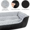 JOEJOY Rectangle Dog Bed for Large Medium Small Dogs – Washable Orthopedic Sofa Bed, Soft Breathable Puppy & Pet Cuddler, Durable Calming Dog Bed with Anti-Slip Bottom, Multiple Sizes, Dark Grey(Black)