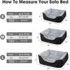 JOEJOY Rectangle Dog Bed for Large Medium Small Dogs – Washable Orthopedic Sofa Bed, Soft Breathable Puppy & Pet Cuddler, Durable Calming Dog Bed with Anti-Slip Bottom, Multiple Sizes, Dark Grey(Black)