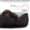 JOEJOY Rectangle Dog Bed for Large Medium Small Dogs – Washable Orthopedic Sofa Bed, Soft Breathable Puppy & Pet Cuddler, Durable Calming Dog Bed with Anti-Slip Bottom, Multiple Sizes, Dark Grey(Black)