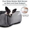 JOEJOY Rectangle Dog Bed for Large Medium Small Dogs – Washable Orthopedic Sofa Bed, Soft Breathable Puppy & Pet Cuddler, Durable Calming Dog Bed with Anti-Slip Bottom, Multiple Sizes, Dark Grey(Dark Grey)