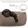 JOEJOY Rectangle Dog Bed for Large Medium Small Dogs – Washable Orthopedic Sofa Bed, Soft Breathable Puppy & Pet Cuddler, Durable Calming Dog Bed with Anti-Slip Bottom, Multiple Sizes, Dark Grey(Dark Brown)