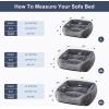 JOEJOY Rectangle Dog Bed for Large Medium Small Dogs – Washable Orthopedic Sofa Bed, Soft Breathable Puppy & Pet Cuddler, Durable Calming Dog Bed with Anti-Slip Bottom, Multiple Sizes, Dark Grey(Dark Grey)