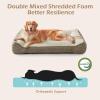 JOEJOY XL Orthopedic Dog Beds Large Sized Dog, Extra Thick Supportive Big Dogs Couch Bed with Sides and Waterproof Lining, Ultra Soft Pet Bed Sofa for Large Dogs, Brown, 42”x30”(Beige)