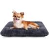 JOEJOY Large Dog Bed Crate Pad, Deluxe Plush Washable Dog Beds Fulffy Soft Kennel Pad Anti-Slip Pet Sleeping Mat for Large Medium Small Dogs, 35″ x 21″, Grey(Dark Grey)