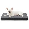 JOEJOY Orthopedic Dog Bed for Extra Large Dogs, Washable Dog Crate Bed Large Sized with Removable Cover, Egg Memory Foam Big Pet Beds, Brown, 47″x29″(Grey)