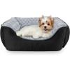 JOEJOY Rectangle Dog Bed for Large Medium Small Dogs – Washable Orthopedic Sofa Bed, Soft Breathable Puppy & Pet Cuddler, Durable Calming Dog Bed with Anti-Slip Bottom, Multiple Sizes, Dark Grey(Black)