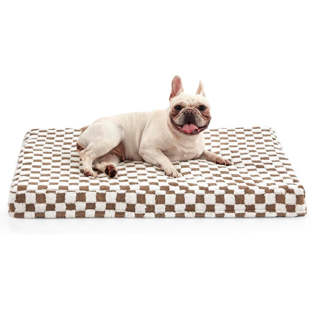 imageJOEJOY Orthopedic Dog Bed for Large Dogs Memory Foam Pet Bed with Removable Washable Cover Cozy Plush Crate Mat 4729 CofffeeBrown