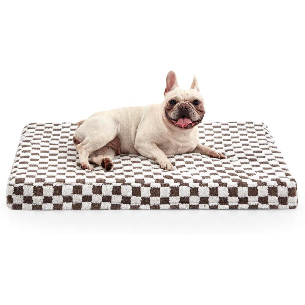 imageJOEJOY Orthopedic Dog Bed for Large Dogs Memory Foam Pet Bed with Removable Washable Cover Cozy Plush Crate Mat 4729 CofffeeCoffee