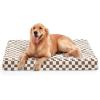 JOEJOY Orthopedic Dog Bed for Large Dogs, Memory Foam Pet Bed with Removable Washable Cover, Cozy Plush Crate Mat, 47×29″, Cofffee(Brown)