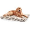JOEJOY Orthopedic Dog Bed for Large Dogs, Memory Foam Pet Bed with Removable Washable Cover, Cozy Plush Crate Mat, 47×29″, Cofffee(Brown)