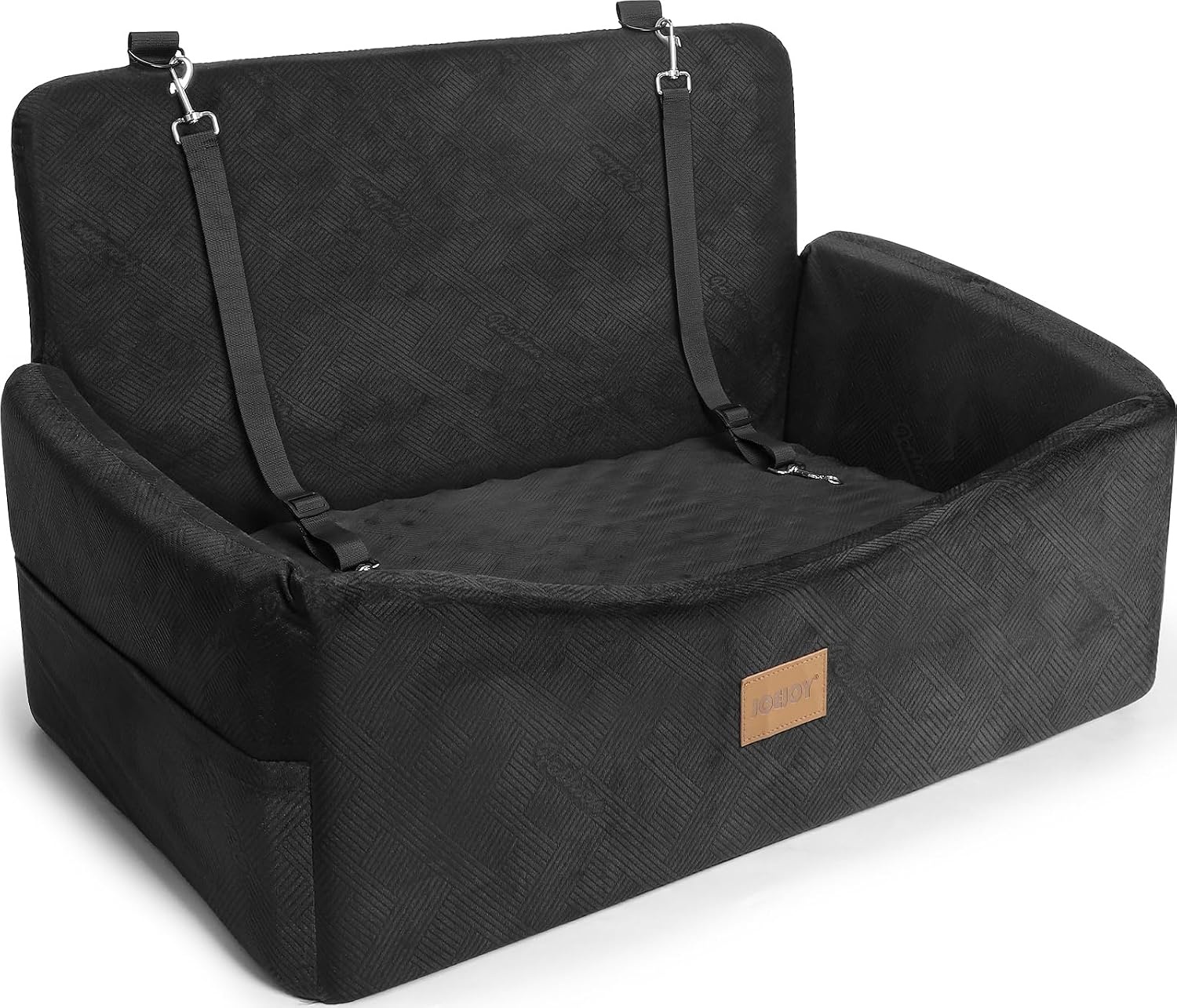 image:imageJOEJOY Dog Car Seats for Small Medium Dogs Under 35lbs Dog Booster Seat with Detachable Washable Cover and Cushion Memory Foam Pet Car Seat with Safety Belt and Storage Pockets BPBlack