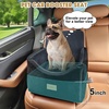 JOEJOY Dog Car Seats for Small Medium Dogs Under 35lbs, Dog Booster Seat with Detachable Washable Cover and Cushion, Memory Foam Pet Car Seat with Safety Belt and Storage Pockets (BP)(Black Dark Grey)