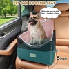 JOEJOY Dog Car Seats for Small Medium Dogs Under 35lbs, Dog Booster Seat with Detachable Washable Cover and Cushion, Memory Foam Pet Car Seat with Safety Belt and Storage Pockets (BP)(Black Pink)