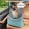 JOEJOY Dog Car Seats for Small Medium Dogs Under 35lbs, Dog Booster Seat with Detachable Washable Cover and Cushion, Memory Foam Pet Car Seat with Safety Belt and Storage Pockets (BP)(Light Grey)