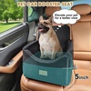 JOEJOY Dog Car Seats for Small Medium Dogs Under 35lbs, Dog Booster Seat with Detachable Washable Cover and Cushion, Memory Foam Pet Car Seat with Safety Belt and Storage Pockets (BP)(Black)
