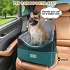 JOEJOY Dog Car Seats for Small Medium Dogs Under 35lbs, Dog Booster Seat with Detachable Washable Cover and Cushion, Memory Foam Pet Car Seat with Safety Belt and Storage Pockets (BP)(Black Light Grey)