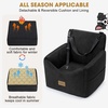 JOEJOY Dog Car Seats for Small Medium Dogs Under 35lbs, Dog Booster Seat with Detachable Washable Cover and Cushion, Memory Foam Pet Car Seat with Safety Belt and Storage Pockets (BP)(Black)